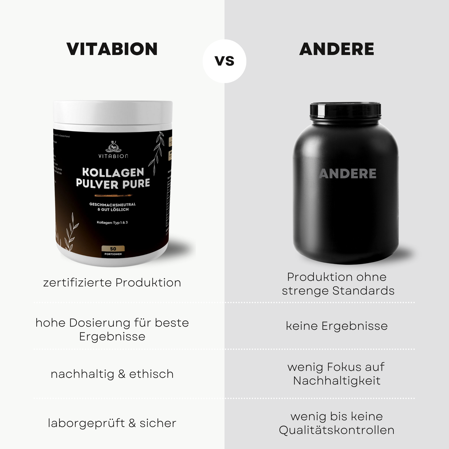 Kollagen Hydrolysat Pulver PURE - geschmacksneutral - 500g