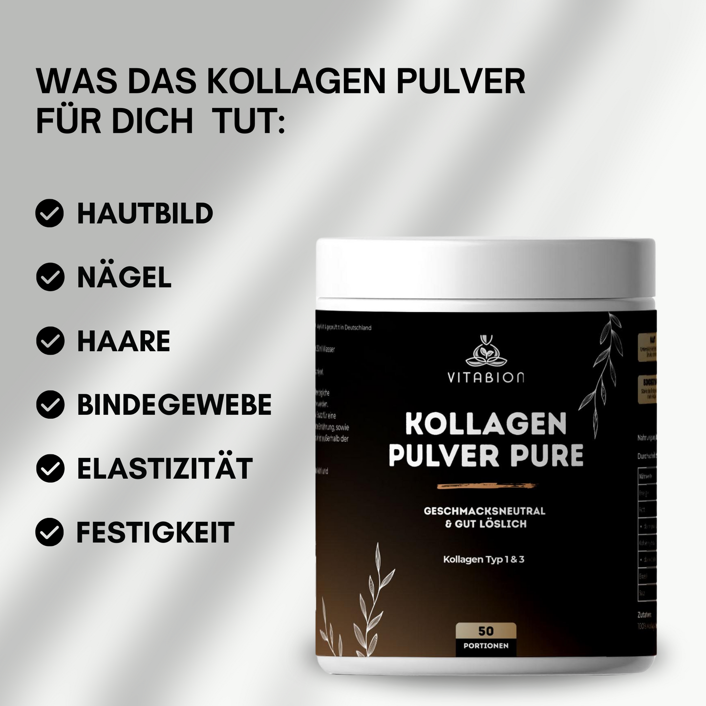 Kollagen Hydrolysat Pulver PURE - geschmacksneutral - 500g