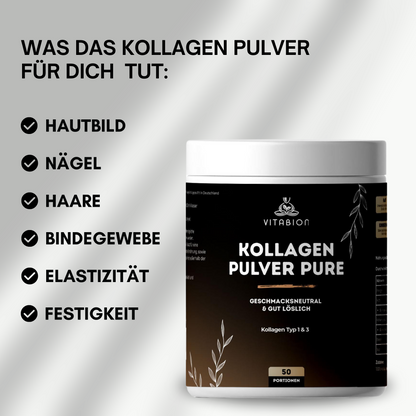 Kollagen Hydrolysat Pulver PURE - geschmacksneutral - 500g