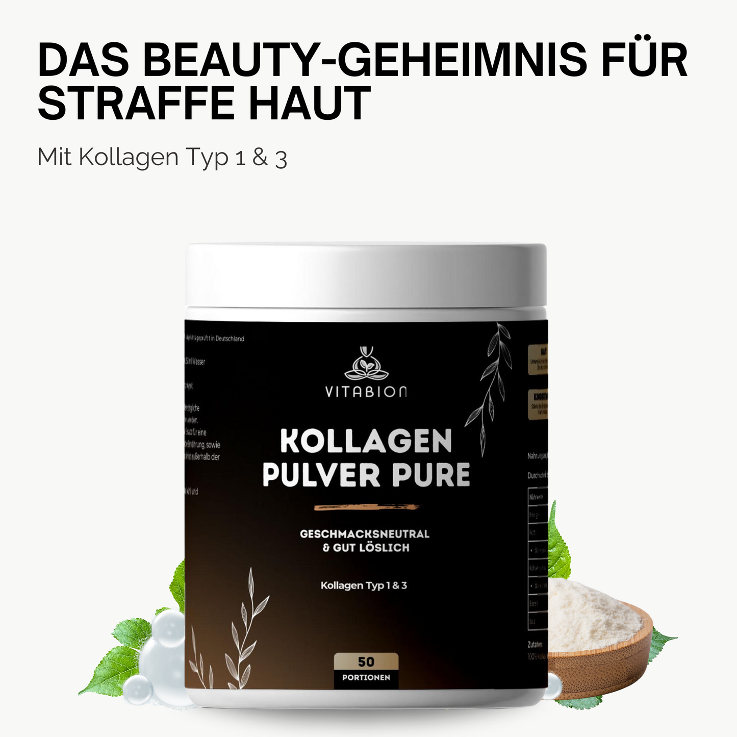 Kollagen Hydrolysat Pulver PURE - geschmacksneutral - 500g