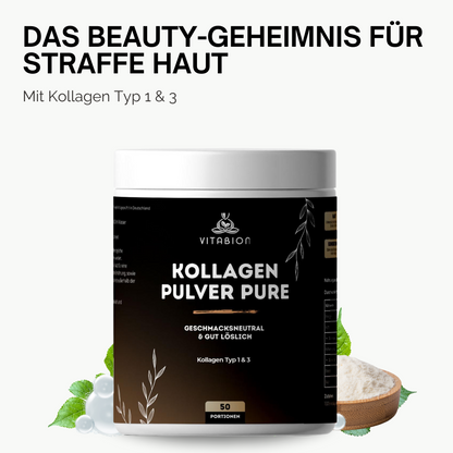Kollagen Hydrolysat Pulver PURE - geschmacksneutral - 500g